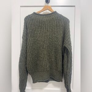 Marcella green knitted sweater. XS oversized fit. Cozy and warm.